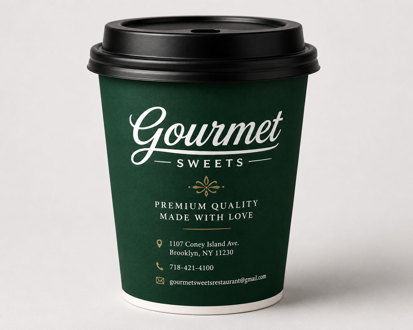 Custom printed coffee cup