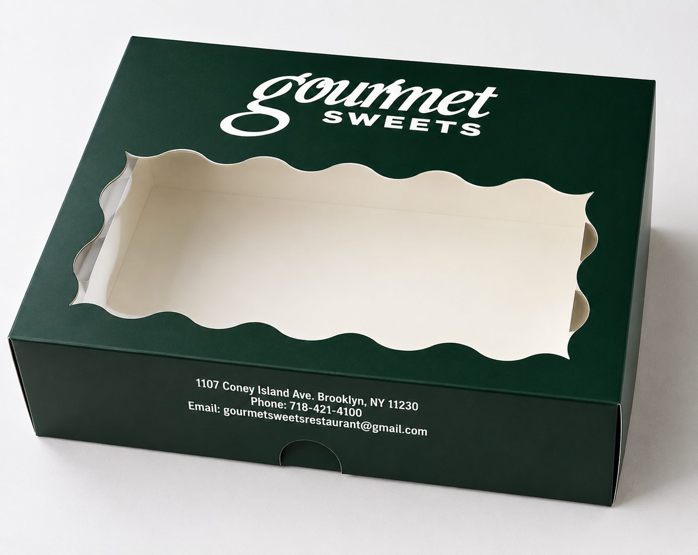 Gourmet Sweets custom printed packaging