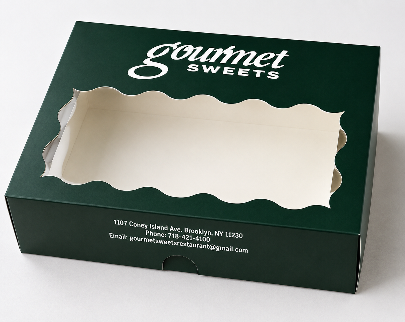 Gourmet Sweets custom printed packaging