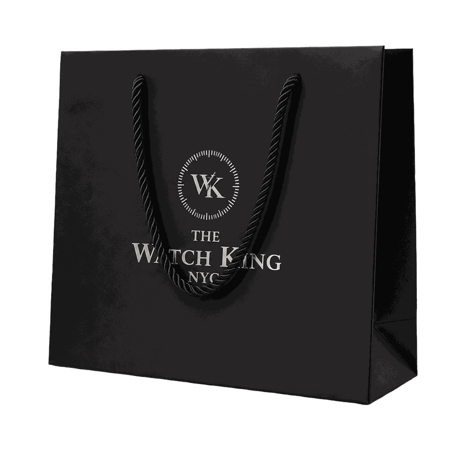 Custom printed luxury paper bag with rope handles and foil logo