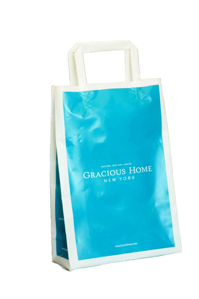 Detail of a custom printed paper bag