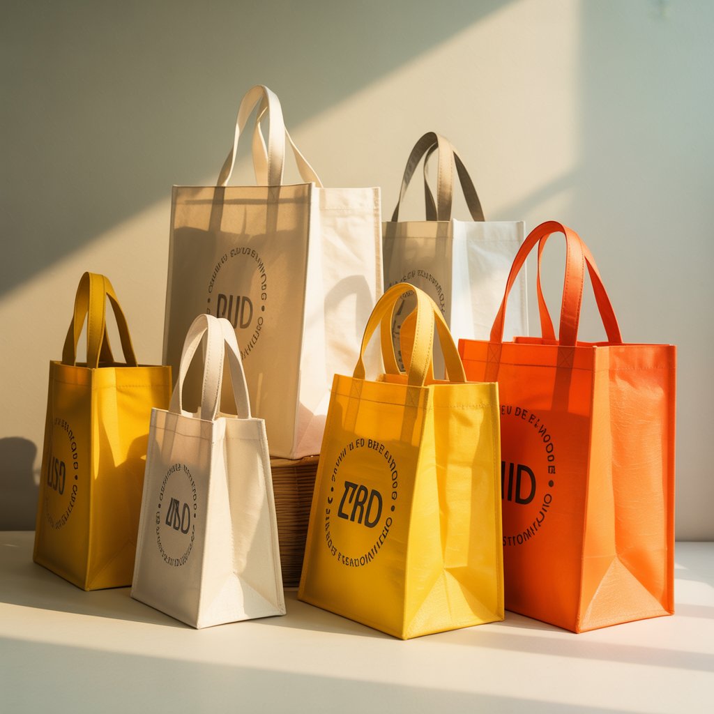 Custom printed non-woven tote bags