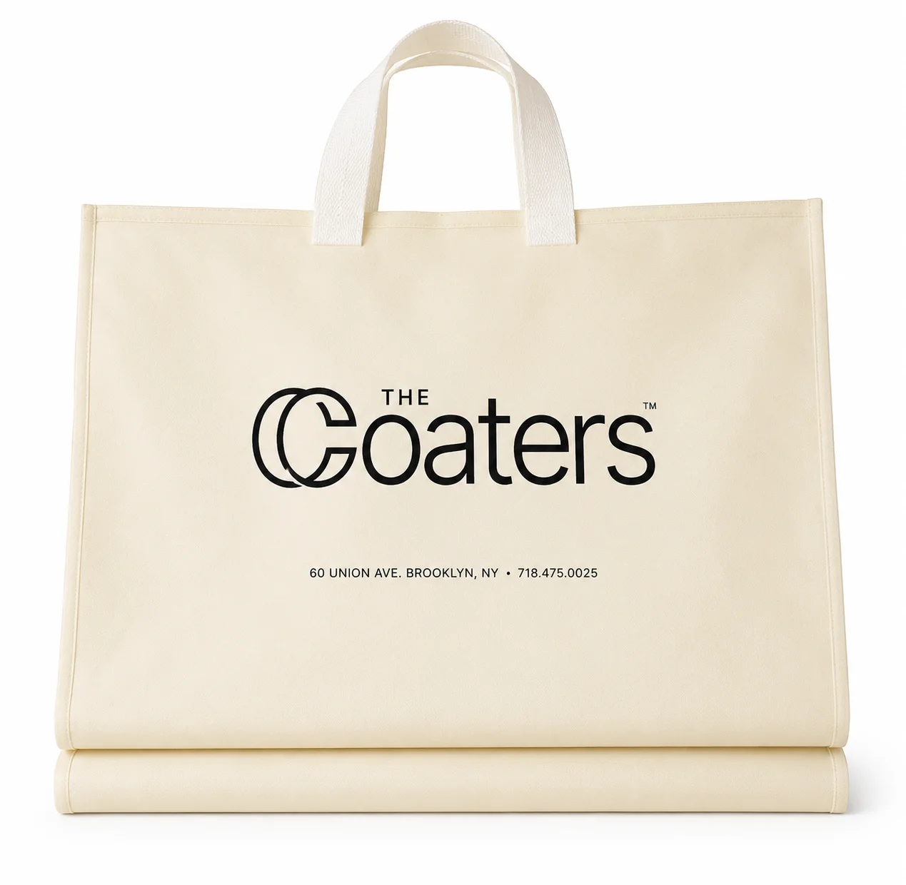Custom printed canvas tote bag with rope handles