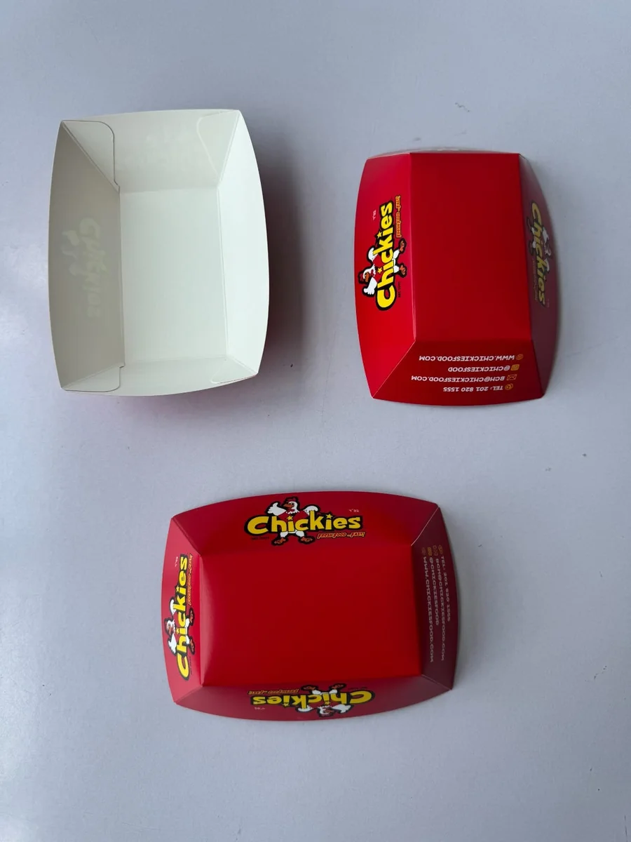 Set of custom printed food boxes