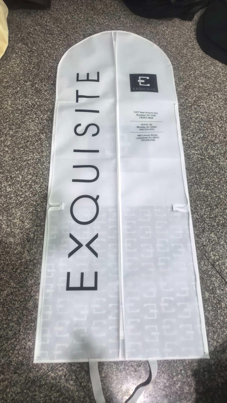 Custom printed garment bag by Pack Plus Printing
