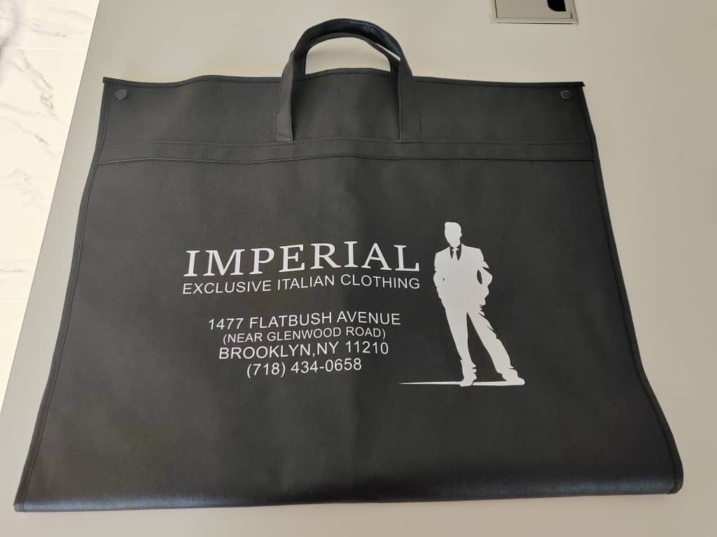 Custom printed garment bag by Pack Plus Printing