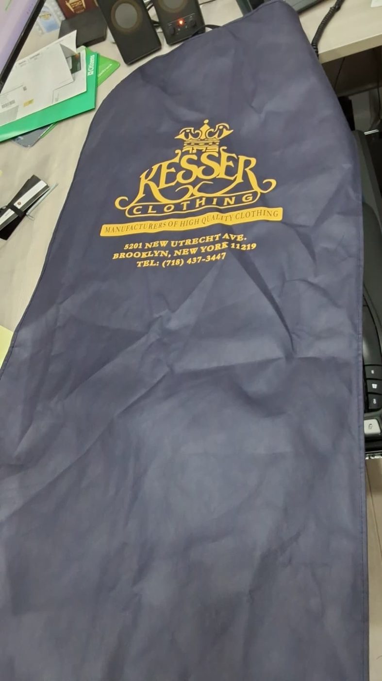 Custom printed garment bag by Pack Plus Printing