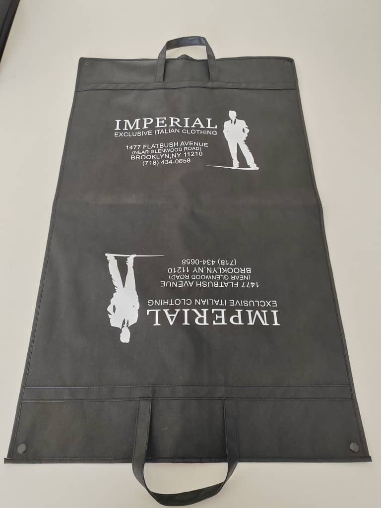 Custom printed garment bag by Pack Plus Printing