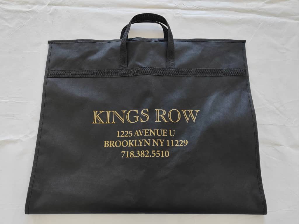 Custom printed garment bag by Pack Plus Printing