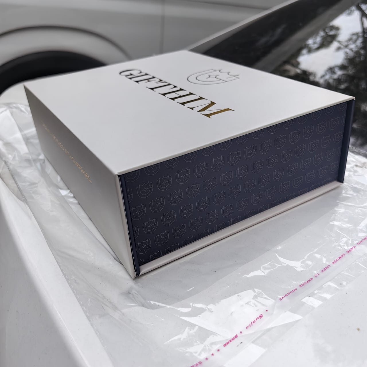 Custom printed gift box, pillow box, label or tissue by Pack Plus Printing
