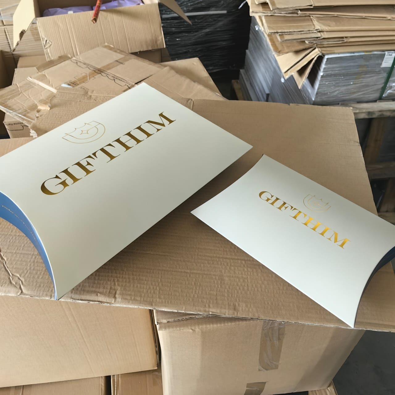 Custom printed gift box, pillow box, label or tissue by Pack Plus Printing