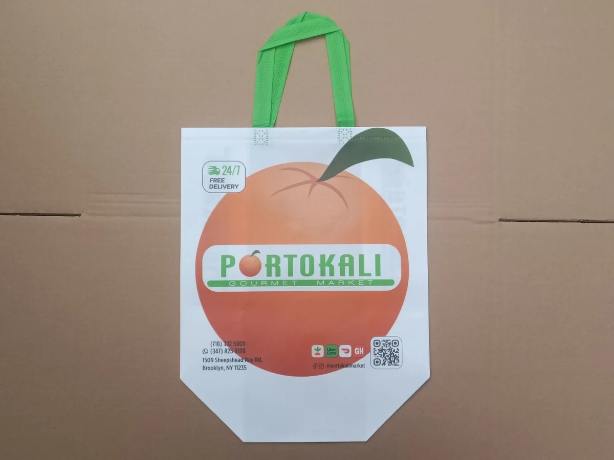 Custom printed non-woven reusable bag