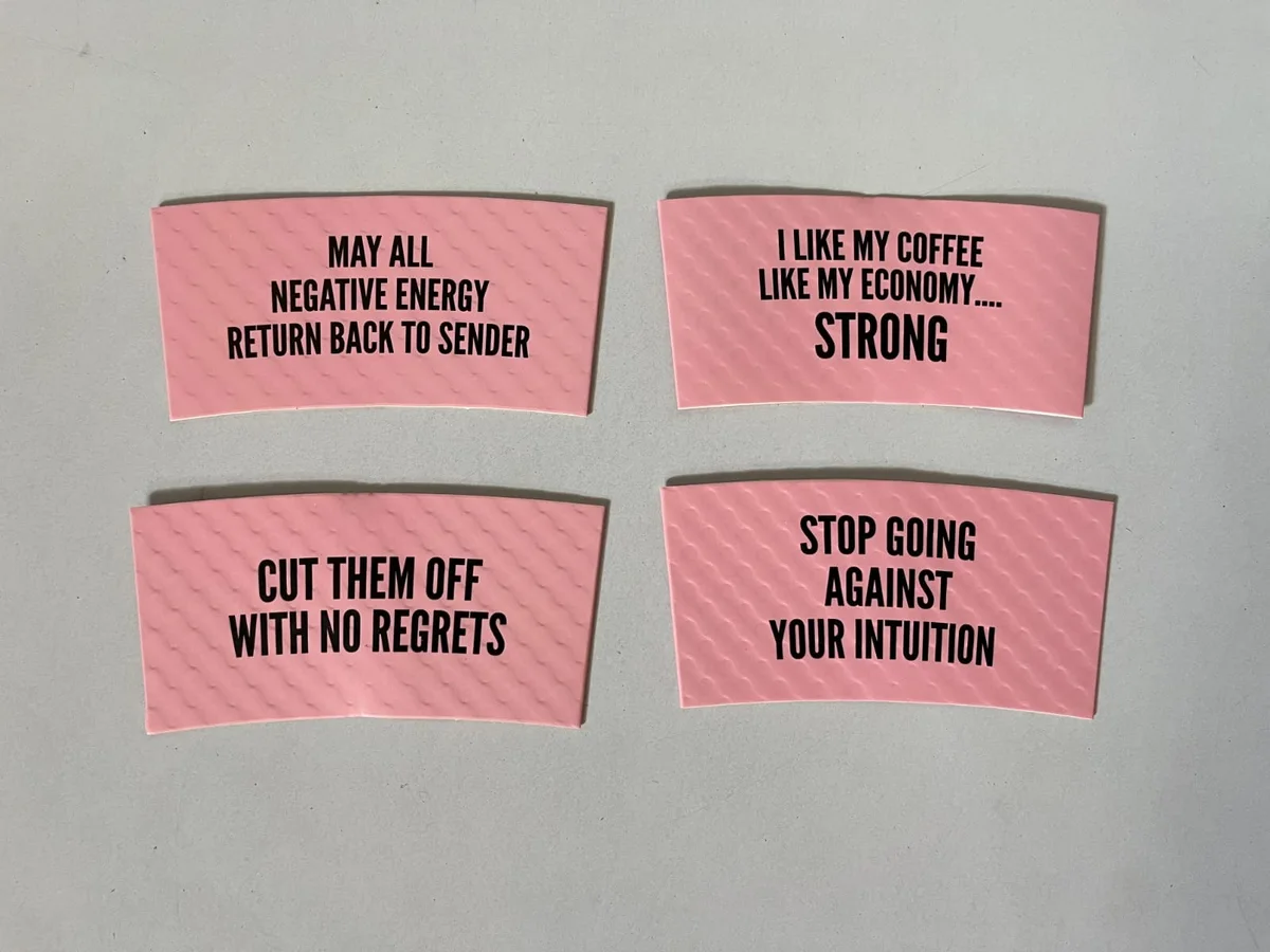 Custom printed coffee cup sleeves