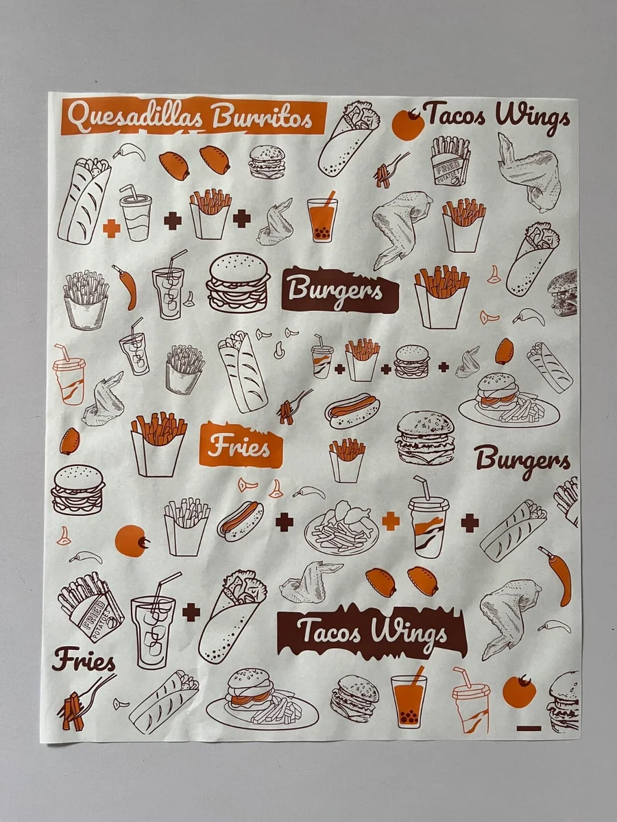 Custom printed food wrap