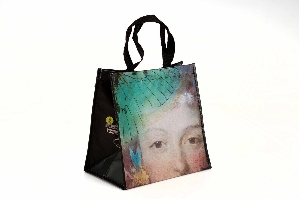 Large custom printed non-woven reusable shopping bag