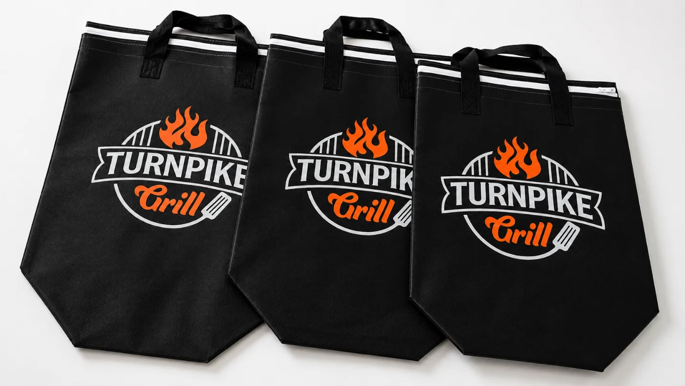 Turnpike custom printed non-woven bags