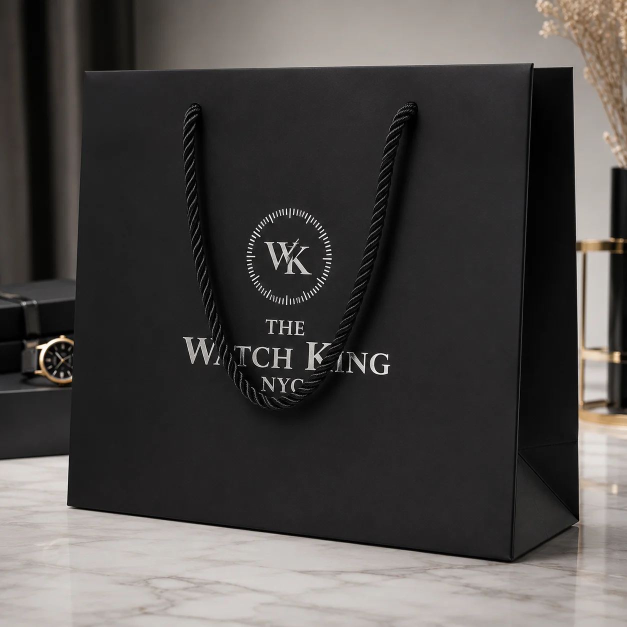 The Watch King NYC luxury bag lifestyle shot